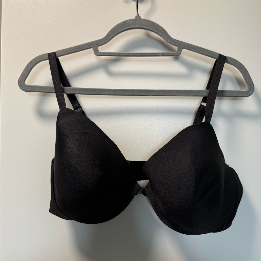 Victorias Secret Lightly Lined Pushup‎ Bra Black Classic Basic Bra 38DD